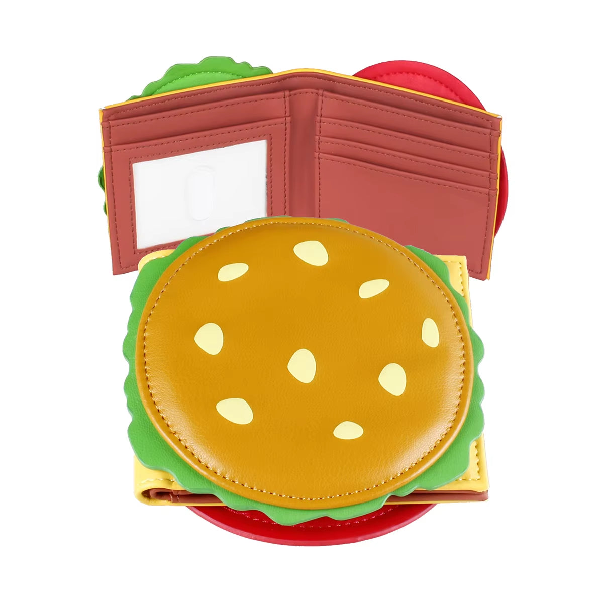 Burger Shaped Cute Women'S Wallet, Designer Men'S ID Card Holder